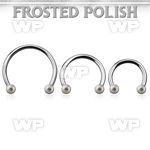 cbmfo4l xxl steel cbr, 14g w 4mm frosted steel ball