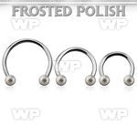 cbmfo5l xxl steel cbr, 14g w 5mm frosted steel balls