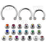 cbmjb4l xxl steel cbr, 14g w 4mm jewel balls w crystals