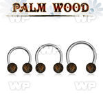 cbpl5 organic circular barbell w 2 5mm palm wood balls