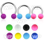 cbsab8l xxl steel circular barbell, 14g w 8mm solid color balls