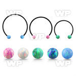 cbstop4l xxl anodized steel cbr, 16g w 4mm synthetic opal balls