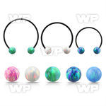 cbstop5l xxl anodized steel cbr, 16g w 5mm synthetic opal balls