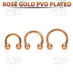 cbttb4 rose gold steel circular barbell w 2 4mm balls