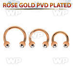 cbttc4 rose gold 316l steel circular barbell w 4mm jewel balls