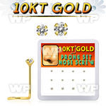 dgisc11 box w 10kt gold nose screws w 1.5 2 mm round cz tops