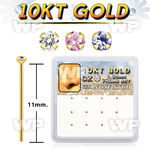 dgiys23 box w 10kt gold nose bend it nose stud w 1.2mm round cz 