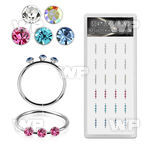 dhma9 small board silver seamless ring with cz in clear color
