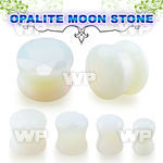 di37 opalite moonstone double flared plug faceted cut