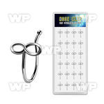 dncl10 box w 24 silver fake nose clips with infinity symbol top