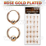 dnsm172 box rose gold silver ball closure earring 16g 4 5mm ball