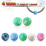 dpo4 4mm synthetic opal dimple ball for ball closure rings
