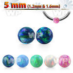 dpo5 5mm synthetic opal dimple ball for ball closure rings