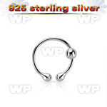du3ps silver 925 non piercing fake nose clip 0 6mm 2mm ball nose piercing