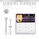 dwys15 box w 14kt white gold bend it nose stud w 1.5mm diamond