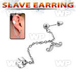 erdl20 steel fake slave helix clip w dangling happy mustache