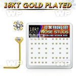 et3gkf6 box w silver 925 l shaped nose studs 18k gold plated nose piercing