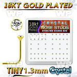 et3yf6 box w silver 925 l shaped nose studs 18k gold plated nose piercing