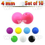 f3740 pack 4mm acrylic ball in solid colors1 6mm threading belly piercing