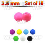 f374ks pack 2 5mm acrylic ball in solid colors 1 2mm threading 