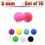 f374z pack 3mm acrylic ball in solid colors 1 2mm threading 