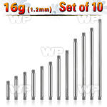 f44eyi pack 316l steel barbell posts threading 1 2mm 
