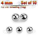 f47b03 pack 4mm surgical steel balls 1 2mm threading 