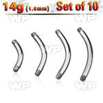 f4ue0i pack 316l steel belly banana posts threading 1 6mm belly piercing