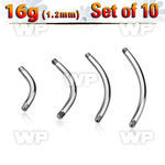 f4ueyi pack 316l steel micro banana posts threading 1 2mm belly piercing