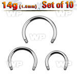 f64e0i pack 316l steel cbr horseshoe posts belly piercing