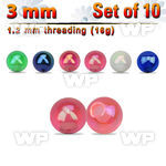 f74hq4z pack 3mm ab coated acrylic balls 1 2mm threading 