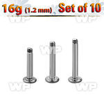 fb4eyi pack surgical steel labret stud posts threading 1 2mm belly piercing