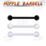 fbbnpvb4 bioflex nipple barbell, 14g (1.6mm) w 4mm balls