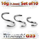 fh3meyi pack g23 titanium spiral bars 1 2mm belly piercing