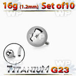 fh47b038 titanium 4mm balls internal threaded bar posts