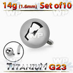 fh47by8 implant grade titanium 6mm balls threading 10pcs