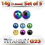 fh4rzi pack 3mm ion plated g23 titanium ballsthreading 1 6mm belly piercing