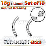 fh4ueyi8 titanium internal threaded bananabellbarposts 10pcs