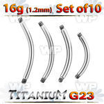 fh4ueyi pack g23 titanium banana bars 1 2mm length 6mm 12mm 1 4 belly piercing