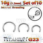 fh64eyi8 titanium internal horseshoe circular barposts 10pcs