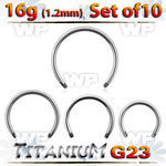 fh64eyi pack g23 titanium cbr horseshoe posts threading 1 2mm belly piercing