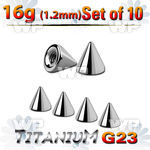 fh65uz pack 3mm g23 titanium cones threading 1 2mm belly piercing