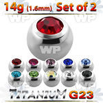 fhc4y pack 6mm g23 titanium ballspress fit color crystals threa belly piercing