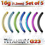 fhr4uey pack ion plated g23 titanium micro banana post 1 2mm belly piercing
