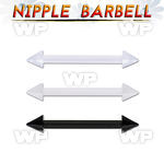 fnpvcn4 bioflex nipple barbell, 14g (1.6mm) w 4mm cones