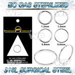 g3wb presterilized steel seamless nose ring 16g up to 22g