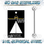 g448u1 sterilized implant grade steel industrial barbell