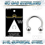 g64w4 316l steel cbr horseshoe 1 2mm 3mm ball belly piercing