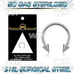 g64w6u 316l steel cbr horseshoe 1 2mm 3mm cones belly piercing