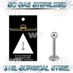 gb44ks sterilized implant grade steel labret
